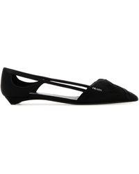 Prada - Satin Ballerinas Viscose - Lyst