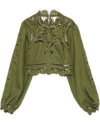 FARM Rio - Majestic Garden Richelieu Blouse - Lyst