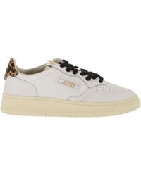 Autry - Medalist Low Leather Sneakers/Leopard - Lyst