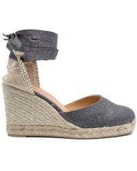 Castañer - Carina Raffia Wedge Espadrilles Sandal - Lyst