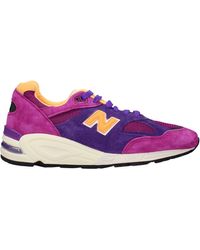 New Balance - Sneakers de 990 Mens en daim violet / jaune - Lyst