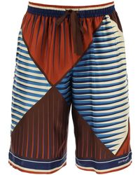 Dolce & Gabbana - Gedrukte Silk Bermuda Shorts Set - Lyst