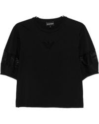 Emporio Armani - Cotton Crewneck Sweater - Lyst