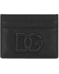 Dolce & Gabbana - Porta carte in pelle nera con stampa di cervo - Lyst
