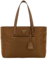 Prada - Brown Re-nylon Shopping Bag - Lyst