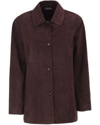 Max Mara - Smmgocce Suede Shirt With Silk Lining - Lyst