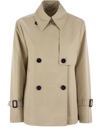 Weekend by Maxmara - Biglia Drip Proof Gabardine Short Trench Coat - Lyst