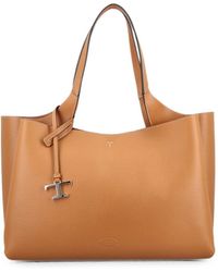 Tod's - T Timeless Medium Leather Tote - Lyst