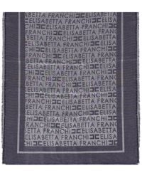 Elisabetta Franchi - Oltremare Jacquard Foulard Scarf - Lyst