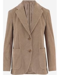 Lardini - Jacket Ribbed Cotton Velvet - Lyst