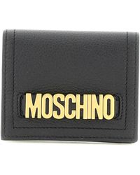 Moschino Portefeuille à logo - Gris