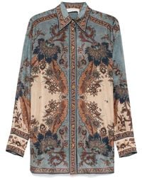 Zimmermann - Box-Pleat Detail Shirt With Classic Collar - Lyst