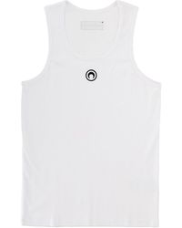 Marine Serre - Ribbed Tank Top With Moon Logo - Lyst