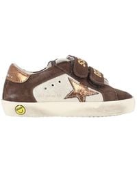 Golden Goose - Sneakers Old School Laminated Suede And Suede Upper Laminated Leather Star And Heel Sand - Lyst