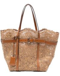 Ermanno Scervino - Lace-Overlay Tote Bag - Lyst