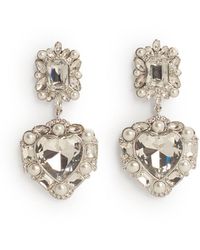 Self-Portrait - Boucles d'oreilles en laiton en argent en argent - Lyst