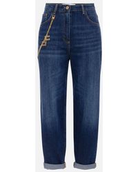 Elisabetta Franchi - Jeans franchi de Elisabetta con cadena de joyas - Lyst