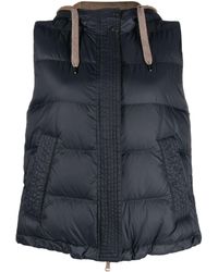 Brunello Cucinelli - Bodywarmer Met Capuchon - Lyst