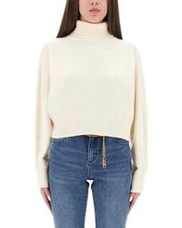 Michael Kors - Cropped High Neck Sweater - Lyst