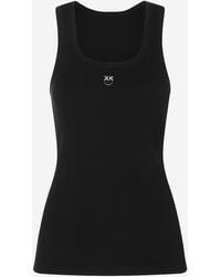 Pinko - Stretch Cotton Tank Top - Lyst