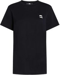 Karl Lagerfeld - T-Shirt Met Ikonik Patch - Lyst