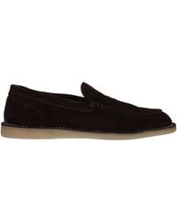 Dolce & Gabbana - Dolce&Gabbana Slip On New Florio Ideal Uomo Camoscio Marrone/Ebano - Lyst