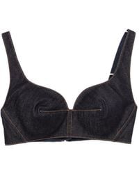 Givenchy - Denim Cotton Bra Top - Lyst