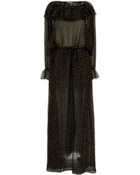 Bode - Embroidered Silk Blend Stadium Dress - Lyst