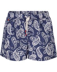 Kiton - Korte Zwemboxers Met Patroon - Lyst