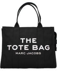 Marc Jacobs - Borse A Spalla Tote Donna Tessuto Nero - Lyst