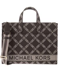 Michael Kors - Gigi Empire Jacquard Logo Tote Bag Bag - Lyst