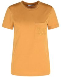 Max Mara - 'Papaia' Camel Cotton T Shirt - Lyst