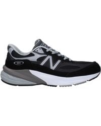 New Balance - Sneakers 990 Uomo Camoscio Nero/Argento - Lyst