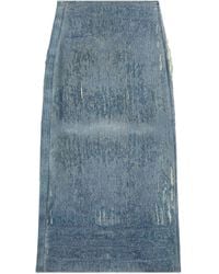 DIESEL - Denim Midi Skirt - Lyst