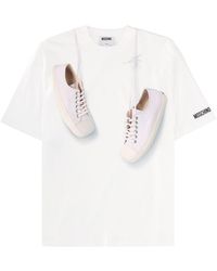Moschino - T-Shirt With Print Cotton T-Shirts - Lyst