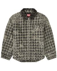 DIESEL - Chaqueta vaquera con motivo pied de poule - Lyst