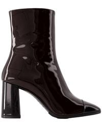 CAREL PARIS - Donna Knöchelstiefel Patentleder braun/schwarz - Lyst