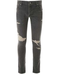 Balmain - Katoen Denim Jeans - Lyst