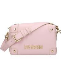 Love Moschino - Borse A Tracolla Donna Poliuretano Rosa/Rosa Cipria - Lyst