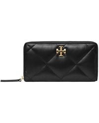 Tory Burch - Kira Diamond Quilt Zip Continental Wallet, One Size - Lyst
