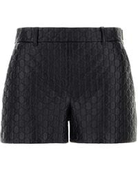 Gucci - Leather Shorts - Lyst