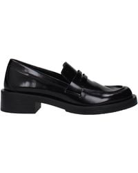 Stuart Weitzman - Black Leather Loafer - Lyst