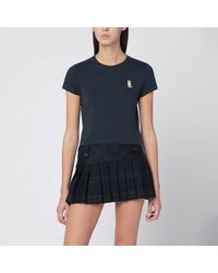 Maison Kitsuné - Cropped T-Shirt With Logo Patch - Lyst