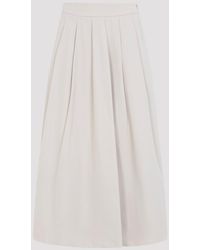 Peserico - Midi Taffetas Rok - Lyst