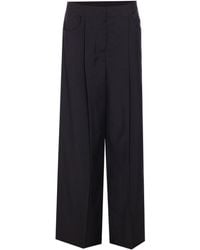 Fendi - Wool And Mohair Trousers - Lyst
