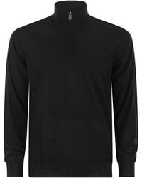 Fedeli - Favonio Superfine Wool Half Zip Sweater - Lyst