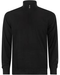 Fedeli - Favonio Superfine Wool Half Zip Sweater - Lyst
