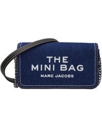 Marc Jacobs - Borse A Tracolla The Mini Bag Donna Tessuto Blu - Lyst