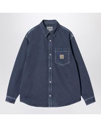 Carhartt - George Shirt Jac Colour Air Force Cotton Shirt - Lyst