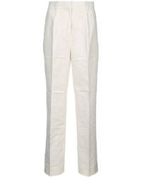 Calvin Klein - Structured Linen Pleated Pant - Lyst